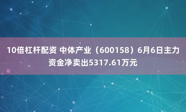 10倍杠杆配资 中体产业（600158）6月6日主力资金净卖出5317.61万元
